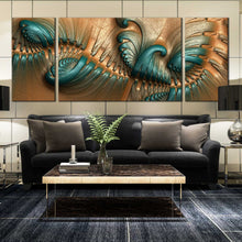 Load image into Gallery viewer, 3  Piece  embossed  fractal  abstract  home  canvas  decor For Living Room
