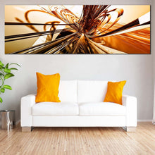 Load image into Gallery viewer, "3d abstract wall art orange modern abstract canvas artwork beautiful gold yellow abstract patterns 1 piece canvas print for living room
