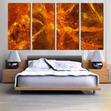 Load image into Gallery viewer, 4 panel orange amber stone pattern print decor For Your Bedroom
