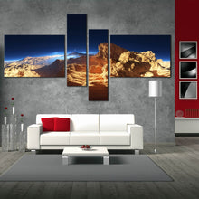 Load image into Gallery viewer, 4 panel 3D Fantasy Landscape Sunset print decor For Living room
