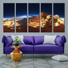 Load image into Gallery viewer, 5 piece 3D Fantasy Landscape Sunset print In Living room
