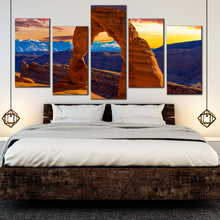 Load image into Gallery viewer, 5 piece canvas artwork Desert Arches National Park at Sunset For Bedroom
