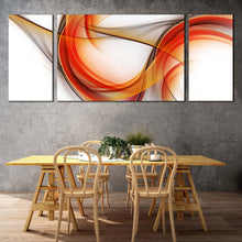 Load image into Gallery viewer, Abstract Patterns Canvas Print Red Abstract Forms 3 Piece Canvas Wall Art Orange Contemporary Modern Abstract Triptych Canvas Set For Dining Room
