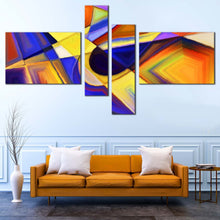 Load image into Gallery viewer, Abstract Forms Canvas Wall Art Colorful Abstract Shape Canvas Print Contemporary Abstract Patterns   4 Piece Multi Canvas Artwork For Bedroom
