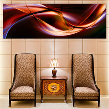 Load image into Gallery viewer, Abstract  Patterns  Canvas  Print  Orange  Abstract  Digital  Illustration  Living  Room  1  Piece  Canvas  Wall  Art  Red  Abstract  Waves  Wide  Canvas In Living Room
