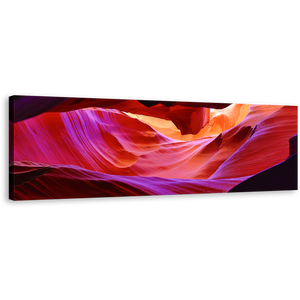 Antelope Canyon Canvas Print, Purple Arizona Desert 1 Piece Canvas, Orange Cave Canvas Wall Art