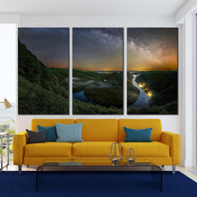 Load image into Gallery viewer, Art Print of Saar loop at Cloef triptych canvas wall art dad For Living Room

