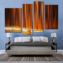 Load image into Gallery viewer, Autumn Forest Canvas Wall Art Yellow Orange Forest Nature 4 Piece Canvas Print Beautiful Trees Scenery Multi Canvas
