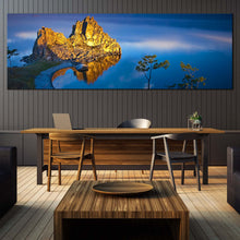 Load image into Gallery viewer, Beach  Cliff  Canvas  Wall  Art  Shaman  Mountain  Canvas  Set  Blue  Lake  Baikal  Multi  Canvas  Artwork  Yellow  Ocean  Mountains  Cliff  Landscape 1  Piece  Canvas  Print In Dinning Room
