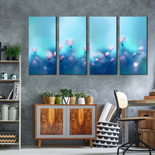 Load image into Gallery viewer, Beautiful Flowers Canvas WallArt White Flowers Primroses 4 Piece Canvas Print Pink Artistic Flowers Multiple Canvas

