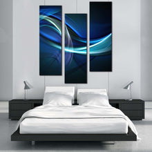 Load image into Gallery viewer, Beautiful  Abstract  Canvas  Print  Blue  Abstract  Waves  3  Piece  Multi  Canvas  Beautiful  Green  Elegant  Abstract  Canvas  Wall  Art For Bedroom
