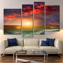 Load image into Gallery viewer, Beautiful Indian Ocean Sunset 4 Piece Decor 
