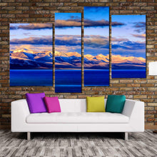 Load image into Gallery viewer, Beautiful Tibetian Mountains With Blue Nam Lake 4 Piece Wall Decor 
