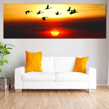 Load image into Gallery viewer, Birds  Flock  Canvas  Wall  Art  Beautiful  Orange  Sunset  Canvas  Set  Flying  Birds  in  Yellow  Sky  Living  Room  1  Piece  Canvas  Print For Living Room
