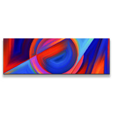 Load image into Gallery viewer, Circular  Shapes  Canvas  Wall  Art  Abstract  Forms  Canvas  Print  Red  Blue  Modern  Abstract  1  Piece  Canvas  Artwork
