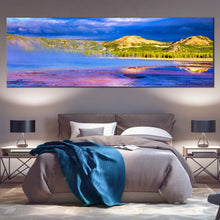 Load image into Gallery viewer, Dramatic  Sky  Canvas  Wall  Art  Green  Trees  Yellowstone  National  Park  Bedroom  1  Piece  Canvas  Print For Bedroom
