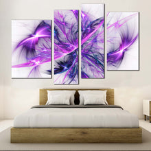 Load image into Gallery viewer, Elegant Abstract Canvas Wall Art Blue Purple Abstract Design 4 Piece Canvas Print

