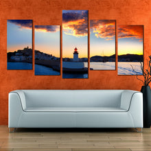 Load image into Gallery viewer, Ibiza lighthouse beacon 5 piece canvas wall art For Your Living Room
