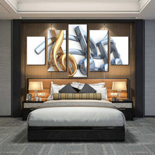 Load image into Gallery viewer, Isolated  music  notes  white  background  5  piece  canvas  wall  art For Bedroom
