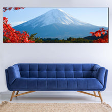 Load image into Gallery viewer, Japan  Mountain  Canvas  Print  Blue  Lake  Kawaguchiko  Canvas  Wall  Art  Red  Maple  Trees  Leaves  Canvas  Set  Mt.Fuji  Autumn  Living  Room  1  Piece  Multi  Canvas In Living Room
