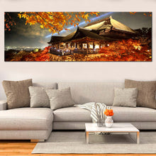 Load image into Gallery viewer, Kiyomizudera  during  fall  illuminations  panoramic  canvas  prints In Living Room
