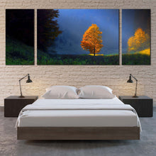 Load image into Gallery viewer, Majestic Scenery Canvas Wall Art Blue Sky Sun Beam Landscape Bedoom 3 Piece Canvas Print In Bedroom
