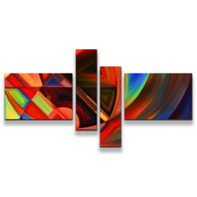 Load image into Gallery viewer, Modern Abstract Canvas Wall Art Colorful Abstract Patterns 4 Piece Canvas Red Abstract Shapes Canvas Print
