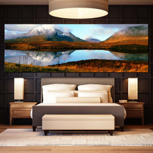 Load image into Gallery viewer, Mountain  Lake  Canvas  Wall  Art  Brown  Scotland  Mountain  Canvas  Print  Blue  Scenery  Sky  Bedroom  1  Piece  Canvas  United  Kingdom  Scottish  Highlands  Multi  Canvas For Bedroom
