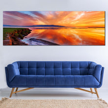 Load image into Gallery viewer, Ocean  Beach  Canvas  Print  Yellow  Orange  Ocean  Living  Room  1  Piece  Canvas  Wall  Art  Beach  Canvas  Artwork For Living Room
