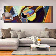 Load image into Gallery viewer, Panoramic  brown  yellow  Abstract  Patterns  Wall  Art In Living Room
