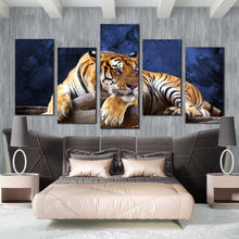 Load image into Gallery viewer, Resting Tiger 5 Panel split canvas print For Bedroom
