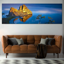 Load image into Gallery viewer, Shaman  Mountain  Canvas  Print  Blue  Lake  Baikal  Cliff  Landscape  Living  Room  1  Piece  Canvas  Print  Yellow  Ocean  Mountains  Wide  Canvas  Artwork For Living Room
