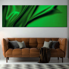 Load image into Gallery viewer, abstract  design  canvas  print  abstract  green  wavy  folds  canvas  artwork  elegant  abstract  1  piece  canvas  wall  art  In Living Room
