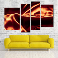 Load image into Gallery viewer, abstract design canvas wall art orange black abstract wavy fold canvas set abstract background luxury 4 piece canvas print for living room
