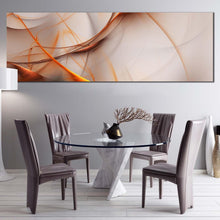 Load image into Gallery viewer, abstract fractal canvas wall art orange elegant abstract canvas print grey abstract 1 piece canvas For Living Room
