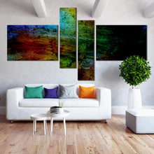 Load image into Gallery viewer, abstract grunge canvas print dark red green rainbow artwork multi colored textures stone cracks 4 piece wall art for Living room
