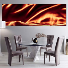 Load image into Gallery viewer, abstract  liquid  canvas  print  black  abstract  elegant  design  1  piece  canvas  orange  abstract  wavy  fold  canvas  wall  art For Living Room
