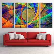 Load image into Gallery viewer, abstract patterns canvas wall art colorful abstract 3d rendering 4 piece canvas set abstract digital oil painting canvas print For Living room
