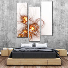 Load image into Gallery viewer, abstract  shapes  canvas  wall  art  beautiful  white  modern  abstract  triptych  canvas  print  contemporary  yellow  elegant  abstract  3  piece  canvas For Bedroom
