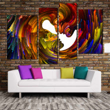 Load image into Gallery viewer, abstract human kiss canvas 4 piece wall decor 
