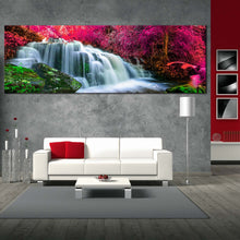 Load image into Gallery viewer, beautiful  waterfall  canvas  wall  art  colorful  forest  waterfall  1  piece  canvas  print  amazing  nature  scenery  canvas  artwork In Living Room
