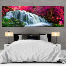 Load image into Gallery viewer, beautiful  waterfall  canvas  wall  art  colorful  forest  waterfall  1  piece  canvas  print  amazing  nature  scenery  canvas  artwork For Bedroom
