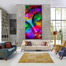 Load image into Gallery viewer, buddha  meditation  canvas  wall  art  colorful  buddha  face  canvas  print  peaceful  buddha  1  piece  canvas For Living Room
