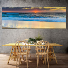 Load image into Gallery viewer, central  coast  canvas  wall  art  australia  blue  ocean  1  piece  canvas  print  yellow  cloudy  sky  sunset  ocean  canvas  artwork For Dinning Room
