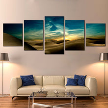 Load image into Gallery viewer, desert dunes night sky 5 split panels wall art For Living room
