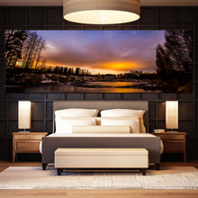 Load image into Gallery viewer, dramatic  sky  canvas  print  beautiful  orange  sunset  river  1  piece  canvas  wall  art  for  bedroom For Bedroom
