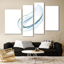 Load image into Gallery viewer, elegant abstract canvas print white modern abstract multi canvas isolated element 4 piece canvas wall art
