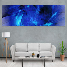 Load image into Gallery viewer, elegant  abstract  canvas  wall  art  blue  fractal  abstract  design  1  piece  canvas  black  abstract  digital  artwork For Living Room

