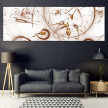 Load image into Gallery viewer, elegant  abstract  canvas  wall  art  yellow  abstract  fractal  canvas  print  brown  modern  abstract  1  piece  canvas For Living Room

