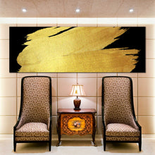 Load image into Gallery viewer, gold  brush  stroke  pattern  canvas  wall  art For Living Room
